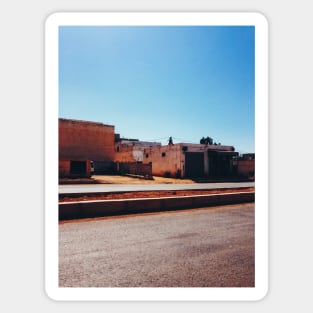 Old Roadside Buildings in Morocco Sticker